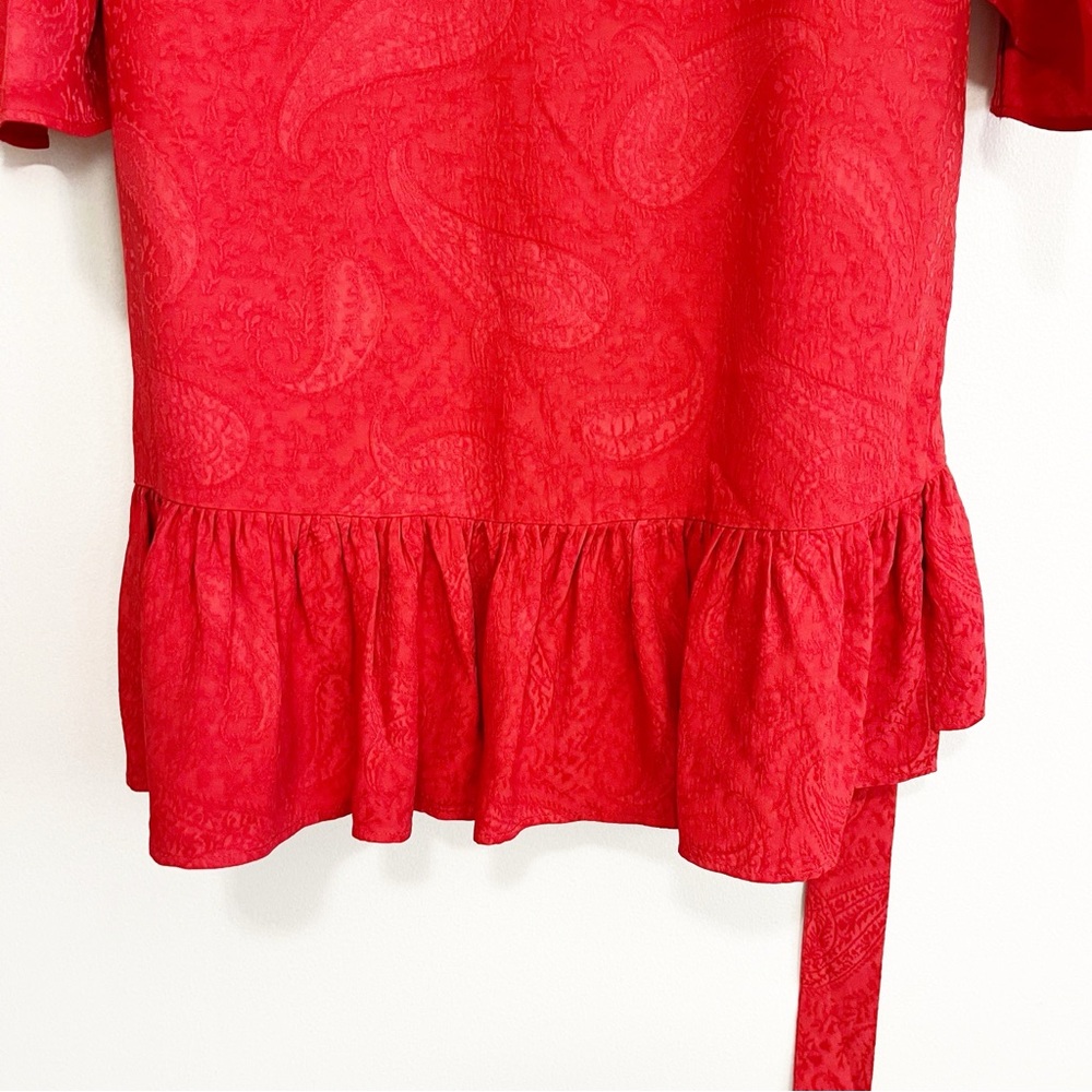 Maje Red Ruffled Mini Dress - Picture 10 of 13